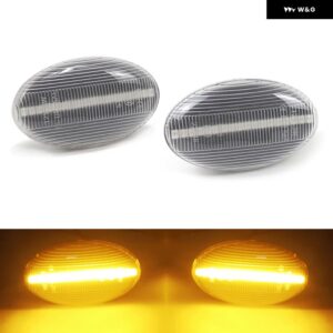 スバル リバティ フォレスター インプレッサ WRX STI クリアイエロー スモークレンズ LED サイドマーカーランプ アンバー フェンダー ウィンカーライト - Clear Normal Amber