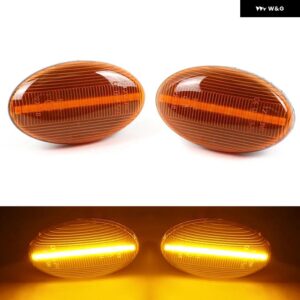 スバル リバティ フォレスター インプレッサ WRX STI クリアイエロー スモークレンズ LED サイドマーカーランプ アンバー フェンダー ウィンカーライト - Yellow Normal Amber