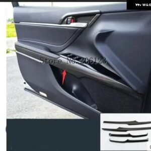 アクセサリー トヨタ カムリ 2018 2019 ブラック センター コンソール シート アームレスト ボックス パッド モールディング カバー キット トリム - L