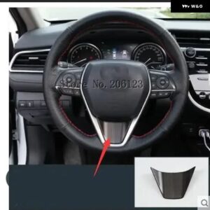 アクセサリー トヨタ カムリ 2018 2019 ブラック センター コンソール シート アームレスト ボックス パッド モールディング カバー キット トリム - P