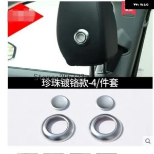 ランドローバー ディスカバリー スポーツ 2015 - 18 ABS シート ヘッドレスト ヘッドレスト ピロー 調整 ボタン リング カバー トリム - a