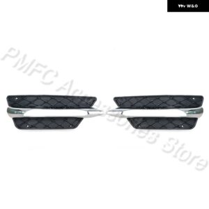 メルセデス ベンツ W204 C250 C350 C クラス 2012 2013 2014 車用 フロント バンパー グリル ブラッククローム フォグライト カバー A2048851453 - 1 Left and 1 Right