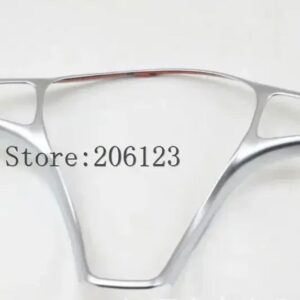 ABS ステッカー ステアリングホイール ボタン トリム 装飾 フレーム ステッカー アクセサリー メルセデス ベンツ W205 W213 GLA GLC E C クラス - Silver