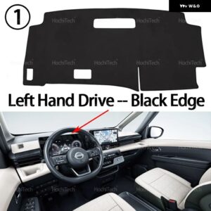 日産 セレナ C28 第6世代 2022年以降 ダッシュボード カバー ダッシュマット ボード パッド カーペット ダッシュマット UVカットマット - Left Hand Black