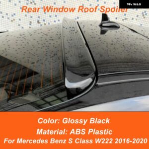 メルセデス ベンツ S クラス W222 AMG 2016-2020 リア トランク リッド カースポイラー ウィンドウ ルーフ ウィング ABS プラスチック 外装 - Glossy Black RF