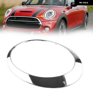 1/2個 車用 ヘッドライト ブライト フレーム カバー 装飾 リング ミニ銅 R55 R56 R57 R58 R59 2007-2015 51137149905 - Left Side