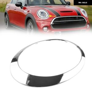 1/2個 車用 ヘッドライト ブライト フレーム カバー 装飾 リング ミニ銅 R55 R56 R57 R58 R59 2007-2015 - 1pcRight Side Chrome