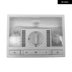 読書灯ドームランプ スイッチ付き フォルクスワーゲン ポロ 9N 2002-2010 / セアト アルテア レオン トレド 2006-2009 6Q0947613A 6Q0947291A - Front Grey