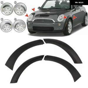 MINI COOPER R50 R52 R53 2002-2008 フロントホイールフェンダーアーチ トリム スプラッシュガード 51131505864 51131505866 51131505865 51131505867 - 4pcs