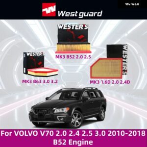 VOLVO V70 2.0 2.4 2.5 3.0 2010-2018 B52 エンジン エア フィルター 高性能カーアクセサリー 30637444 30757155
