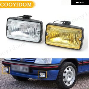 プジョー 205 GTI CTI 106 306 MI16 H3 フロント フォグランプ フォグランプ DRL LED ドライビングランプ フロント バンパー フォグランプ スポットライト - Clear-2pcs