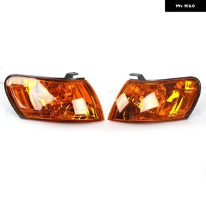 フロントコーナーランプカバー トヨタ カローラ AE100 E100 AE101 1993 - 97 ウィンカーライト バルブ 無 81611-12530 - Amber Lens-1Pair