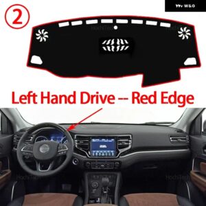 ダッシュボード カバー ジープ グランドコマンダー 2018-2022 滑り止めマット ダッシュボード カバー パッド サンシェード ダッシュマット カーペット - Left Hand Red Edge