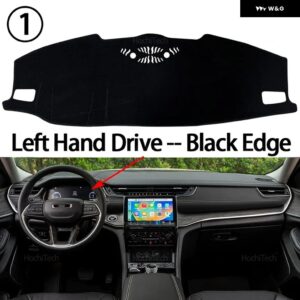 ジープ グランド チェロキー L 2021 - 24 2025 カー ダッシュボード カバー 光を避ける パッド 計器プラットフォームカバー マット カーペット - Left Hand Black