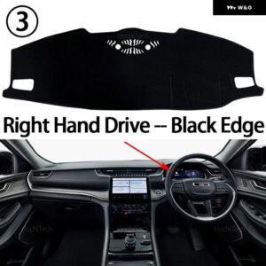 ジープ グランド チェロキー L 2021 - 24 2025 カー ダッシュボード カバー 光を避ける パッド 計器プラットフォームカバー マット カーペット - Right Hand Black