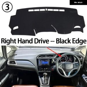 ダッシュボード カバー ホンダ シャトル 2015-2022 ダッシュボード カバー ダッシュボード マット カーペット パッド シェード ケープ ブランケット - Right Hand Black