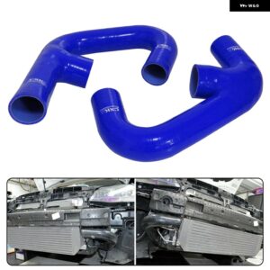 ツインインタークーラー VW ゴルフ R GTI 2.0T MK7 2015-2021 アウディ S3 8V 用 ブラック/ブルー/レッド シリコンホース - Blue