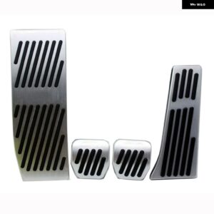 1セット 非穴あけアルミ 合金 アクセル ガス ブレーキ フットレスト ペダル パッド BMW E90/1 3 5シリーズ AT/X5 X6 MT - MT