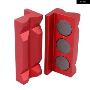 アルミ 合金 ラインセパレーターバイスジョー インサート マグネット付きANフィッティング ブラック RS-EM1043 - Red