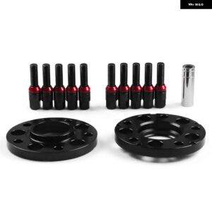 15MM 5X120MM 72.56MM ハブセントリックホイール スペーサー M14X1.25 テーパーボルト BMW Fシリーズ F10 F12 F13 F01 F02 F30 - Black bolts