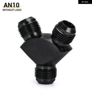 VR 3ウェイ AN6 AN8 AN10 アルミ Yブロック アダプター 継手 アダプター ブラック Y型 オイル パイプ ジョイント - AN10-AN10-AN10