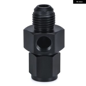 AN -6 AN6 オス - メス 1/8インチ NPT ゲージ/センサーサイドポート アダプター ブラック ブルー VR-SL9192-06 - black