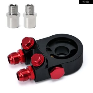 アルミ AN10 オイル フィルター サンドイッチ アダプター オイルクーラー ターボ サーモスタット フィッティング付き 3/4-16 UNF M20X1.5 PQY6746 - New type