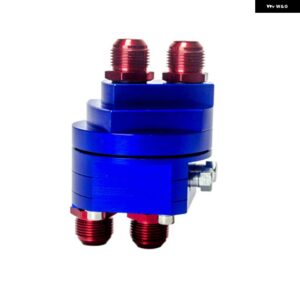 オイル フィルター 再配置用メスサンドイッチフィッティング アダプター キット 3/4-16 M20 X1.5 オイル フィルター クーラーサンドイッチ PQY6724 - blue an red