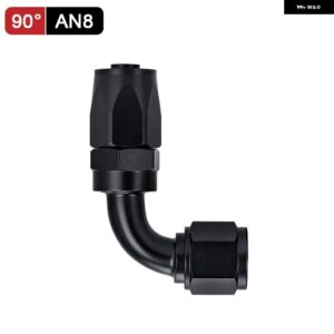 汎用 AN4 AN6 AN8 AN10 AN12 AN16 ストレート 45 90 120 180 度 オイル燃料 スイベルホース エンドフィッティング オイル ホースエンド アダプター キット - 90 Degre AN8
