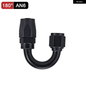 汎用 AN4 AN6 AN8 AN10 AN12 AN16 ストレート 45 90 120 180 度 オイル燃料 スイベルホース エンドフィッティング オイル ホースエンド アダプター キット - 180 Degre AN6