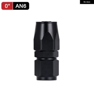 汎用 AN4 AN6 AN8 AN10 AN12 AN16 ストレート 45 90 120 180 度 オイル燃料 スイベルホース エンドフィッティング オイル ホースエンド アダプター キット - 0 Degre AN6