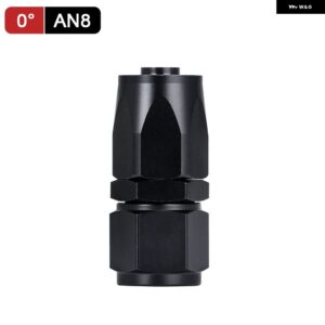 汎用 AN4 AN6 AN8 AN10 AN12 AN16 ストレート 45 90 120 180 度 オイル燃料 スイベルホース エンドフィッティング オイル ホースエンド アダプター キット - 0 Degre AN8