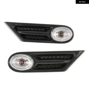 車側 インジケーター ライトフェンダーマーカーカーボンブラック BMW MINI R56 R57 R58 R59 2007-2013 シグナルライト #63137260202 63137260201 - clear