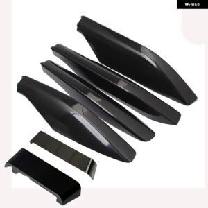 ブラック ABS ルーフラックバーレールエンド カバー シェル 4個 トヨタ ランドクルーザー プラド FJ120 2003 - 2006 - 09 - 6pcs
