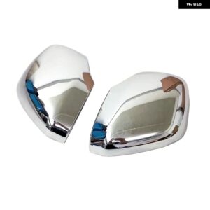 2個 ABSクロームサイドドアバックミラー カバー トリム 日産 パトロールアルマダY62アクセサリー 2017 2018 2019 カーアクセサリー - Chrome