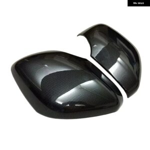 2個 ABSクロームサイドドアバックミラー カバー トリム 日産 パトロールアルマダY62アクセサリー 2017 2018 2019 カーアクセサリー - Carbon Fiber Look