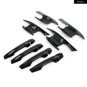 アクセサリー 三菱 エクリプスクロス 2018 ABS カーボン 外装 サイド ドアハンドル とハンドルボウルカバー トリム 装飾 - handle Door bowl