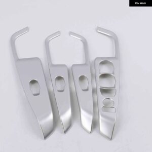 ABS カーボン/マット インナードア 内側ウィンドウガラス スイッチ パネル リフト ボタン カバー トリム フレーム ストリップ 日産 キックス 2017 - black