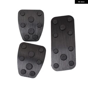 アルミ製 アクセル 燃料 ブレーキペダル フットレスト ペダルカバー 滑り止め パッド スバル レガシィ アウトバック フォレスター 2003-2006 - MT 3pcs