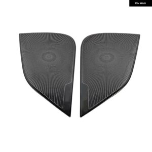 テスラ モデル3 2019 2020 アクセサリー フロントコラム ルーフ ホーン フード モデル3 スピーカー カバー 装飾 スパンコール モデルスリー カー - Front door Black