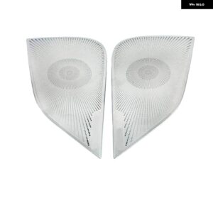 テスラ モデル3 2019 2020 アクセサリー フロントコラム ルーフ ホーン フード モデル3 スピーカー カバー 装飾 スパンコール モデルスリー カー - Front door Sliver