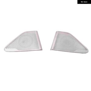 テスラ モデル3 2019 2020 アクセサリー フロントコラム ルーフ ホーン フード モデル3 スピーカー カバー 装飾 スパンコール モデルスリー カー - Rear door Sliver