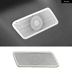 三菱 アウトランダー 2022 2023 2024 車ドア オーディオ スピーカー スピーカー フレーム ホーン 装飾 カバー トリム インテリア アクセサリー - Middle door Silver