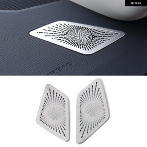 三菱 アウトランダー 2022 2023 2024 車ドア オーディオ スピーカー スピーカー フレーム ホーン 装飾 カバー トリム インテリア アクセサリー - Front outlet Silver