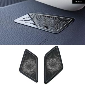 三菱 アウトランダー 2022 2023 2024 車ドア オーディオ スピーカー スピーカー フレーム ホーン 装飾 カバー トリム インテリア アクセサリー - Front outlet Black