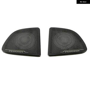 プジョー 2008 2020 2021 2022 カーアクセサリー フロントコラム ルーフホーン フード スピーカー カバー サウンド 装飾 フレーム スパンコール - black4