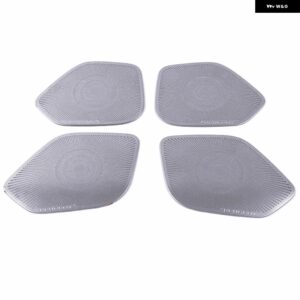 プジョー 2008 2020 2021 2022 カーアクセサリー フロントコラム ルーフホーン フード スピーカー カバー サウンド 装飾 フレーム スパンコール - Matte Sliver2