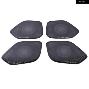 プジョー 2008 2020 2021 2022 カーアクセサリー フロントコラム ルーフホーン フード スピーカー カバー サウンド 装飾 フレーム スパンコール - black