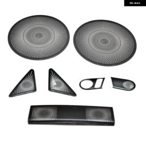 ステンレス 製車ドア スピーカー Aピラー インナー ドアハンドル 読書灯 オーディオ ホーンカバー トリム フォルクスワーゲン ビートル 2013-2018 - all black