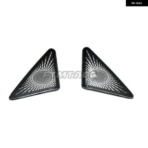 ステンレス 製車ドア スピーカー Aピラー インナー ドアハンドル 読書灯 オーディオ ホーンカバー トリム フォルクスワーゲン ビートル 2013-2018 - A-pillar Black